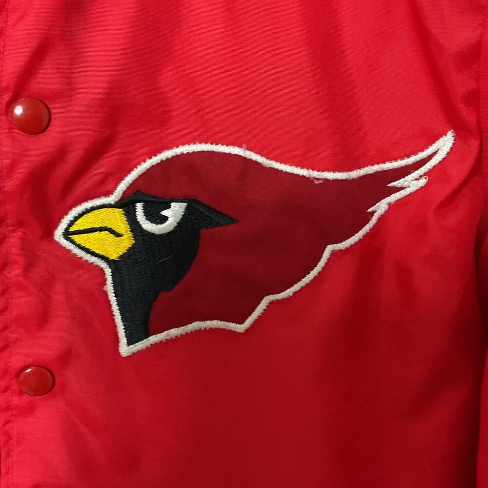 Vintage Arizona Cardinals NFL Snap Up Red Long Sleeve Windbreaker Large - Picture 5 of 9